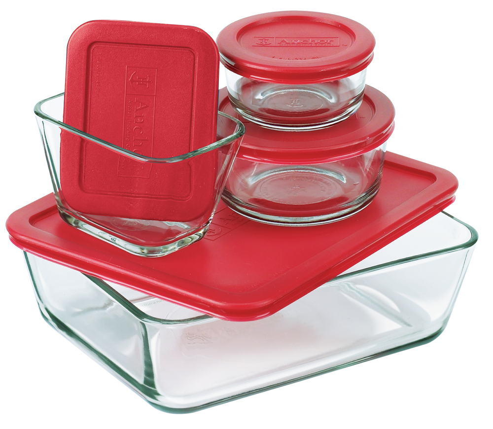 Anchor Hocking Glass Storage Set, 8Pc Canadian Tire