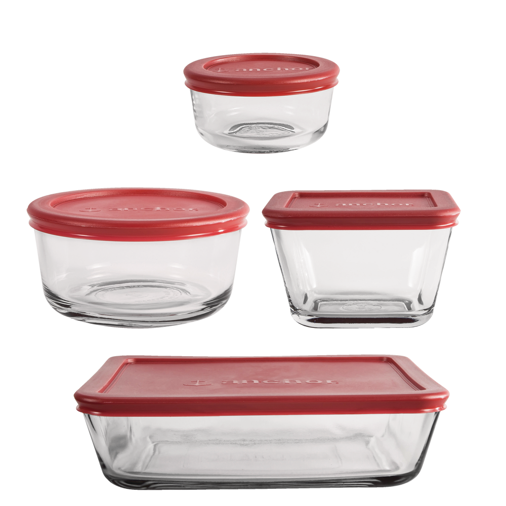 Anchor Hocking Glass Storage Set, 8Pc Canadian Tire