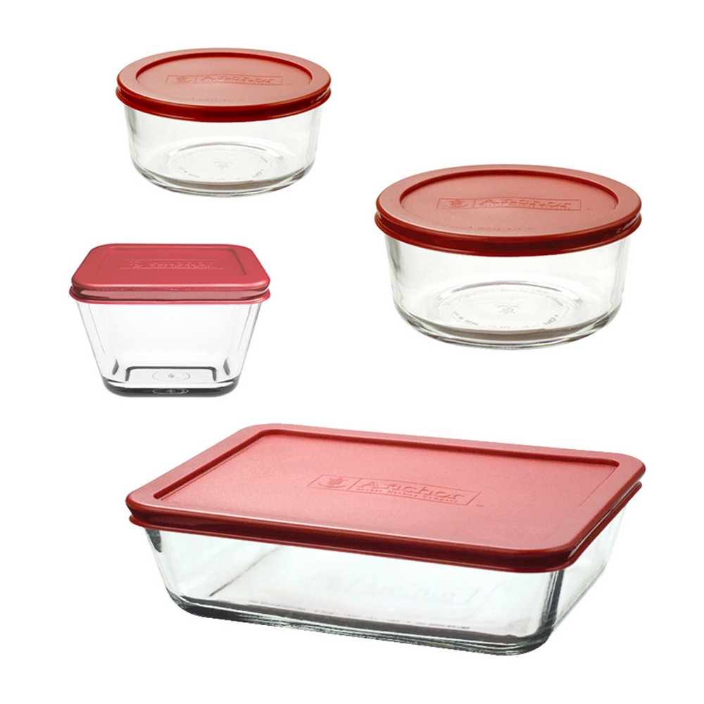 Anchor Hocking Glass Storage Set, 8Pc Canadian Tire