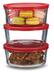 Anchor Hocking Glass Round Storage Container Set with Lids, 3 Count Front_Elevated