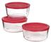 Anchor Hocking Glass Round Storage Container Set with Lids, 3 Count Composite_or_Mixed