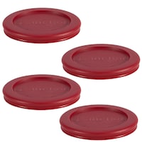Anchor Hocking Plastic Lid Set, Red, 4-pc x 1-Cup Front_Elevated