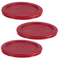 Anchor Hocking Plastic Lid Set, Red, 3-pc x 2-Cup