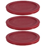 Anchor Hocking Plastic Lid Set, Red, 3-pc x 4-Cup Front_Elevated