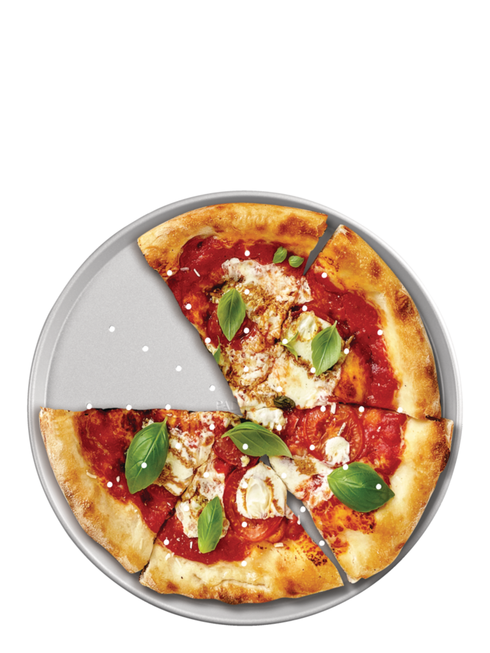 Plaque à pizza perforée professionnelle PADERNO en aluminium non enduit,  rond, 16 po
