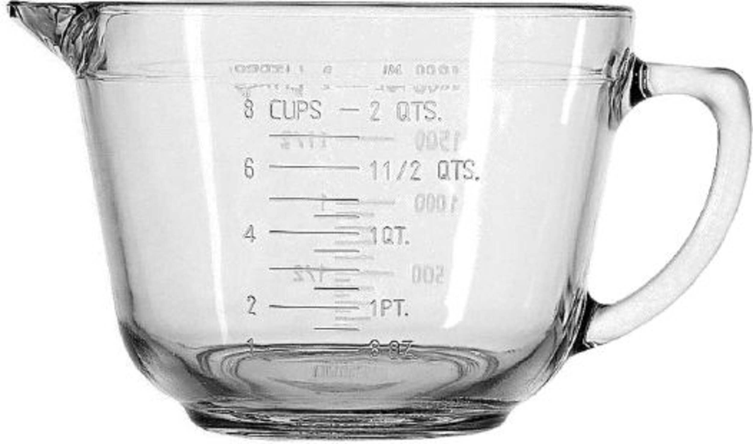 Anchor Hocking Glass Batter Bowl, 2-qt Front_Flat