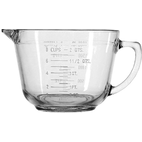 Anchor Hocking 77898 Measuring Cup Batter Bowl with Spout, Glass, 8-Cup
