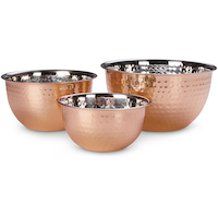 MASTER Chef Copper Plated Mixing Bowls, Assorted Sizes, 3-pk Front_Elevated