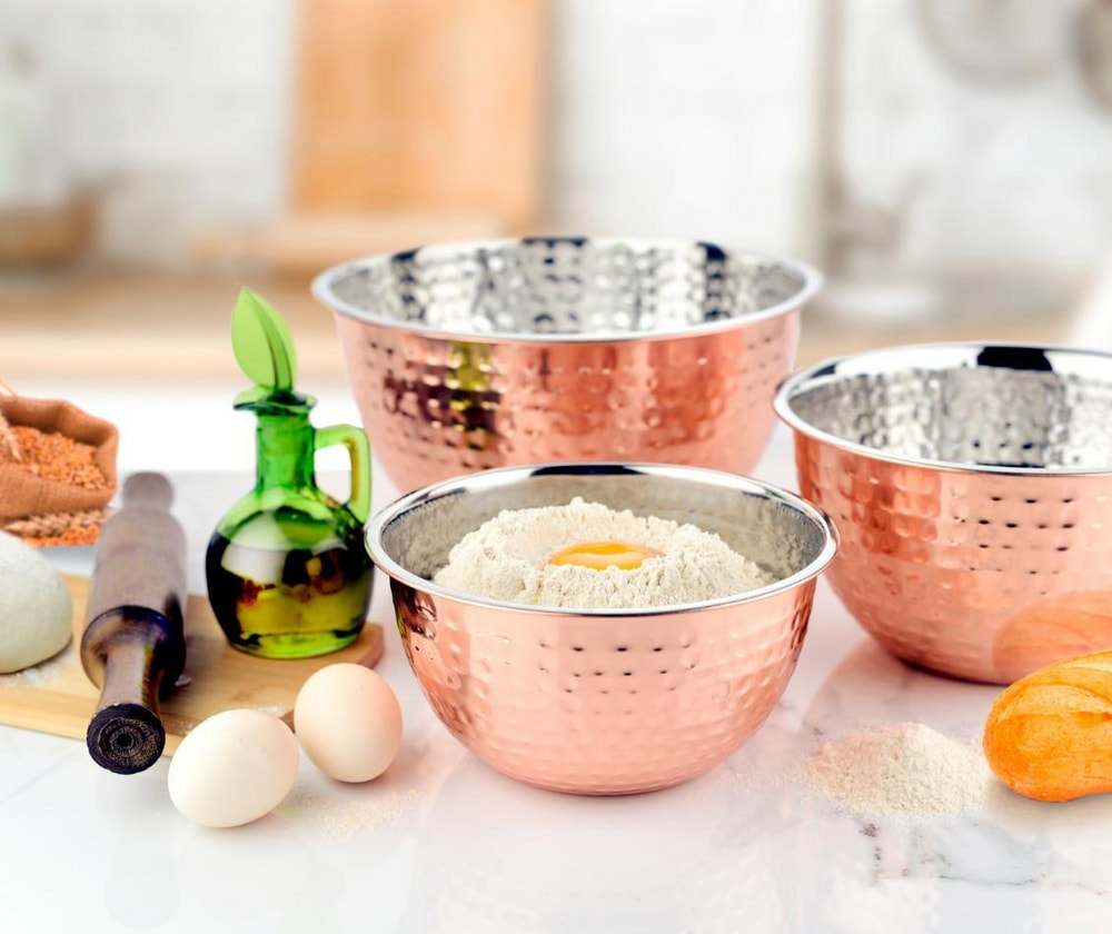 MASTER Chef Copper Plated Mixing Bowls, 3pc Canadian Tire
