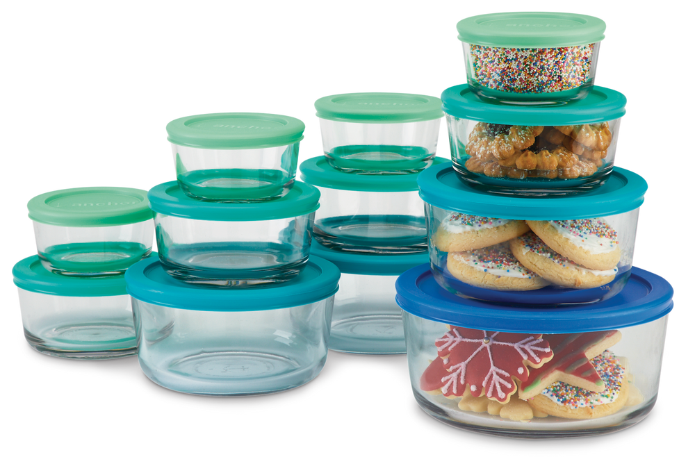 24 piece glass food storage set