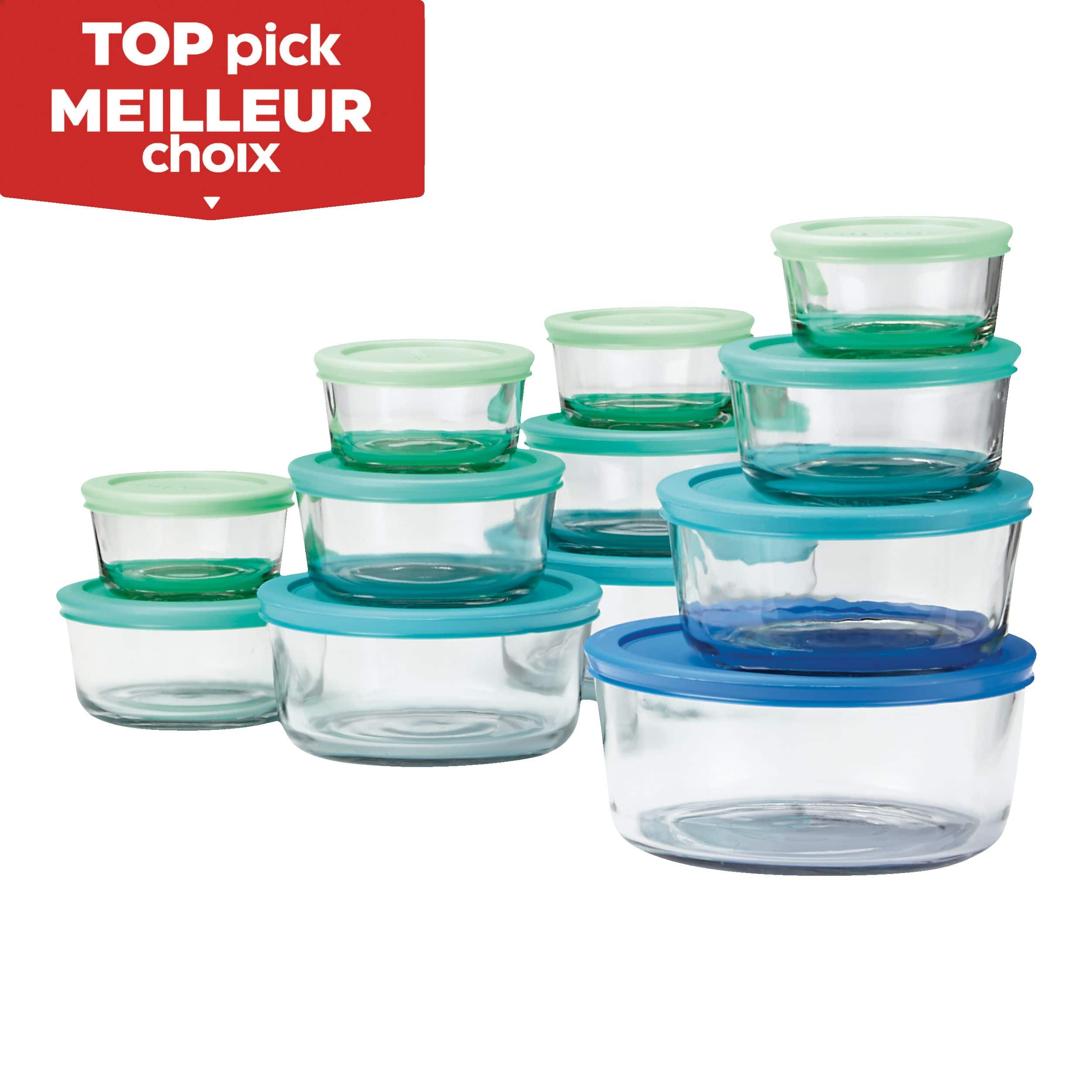 Anchor Hocking 20-Pc. Food Storage Set with Multi-color Lids