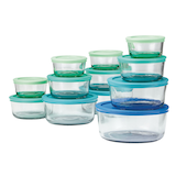 Anchor Hocking Glass Food Storage Set with Lids, Assorted Sizes, 12 Count Composite_or_Mixed
