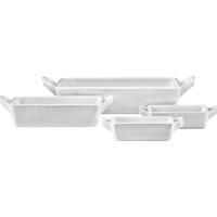 CANVAS Stoneware Bakeware Set, White, Assorted Sizes, 4-pc
