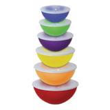 MASTER Chef Plastic Mixing Bowl Set with Lids, Assorted Sizes, 6-pk Front_Elevated