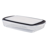 Plat de cuisson avec couvercle en verre PADERNO, rectangulaire, 3,8 pintes Front_Three_Fourths_Angled_Left