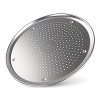 Plaque à pizza perforée professionnelle PADERNO en aluminium non enduit, rond, 16 po Overhead_Plunge