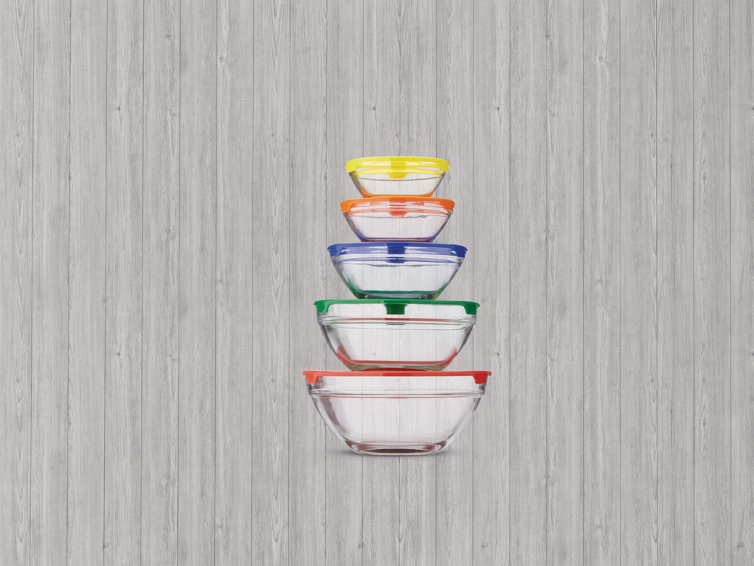 MASTER Chef Glass Bowl Set with Lids, 10pc Canadian Tire