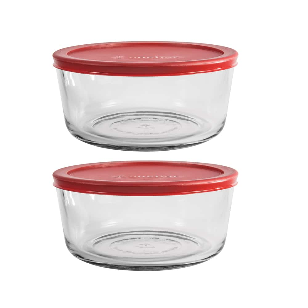 Anchor Hocking Glass Storage Container Set, 2-pc x 7-Cup | Canadian Tire