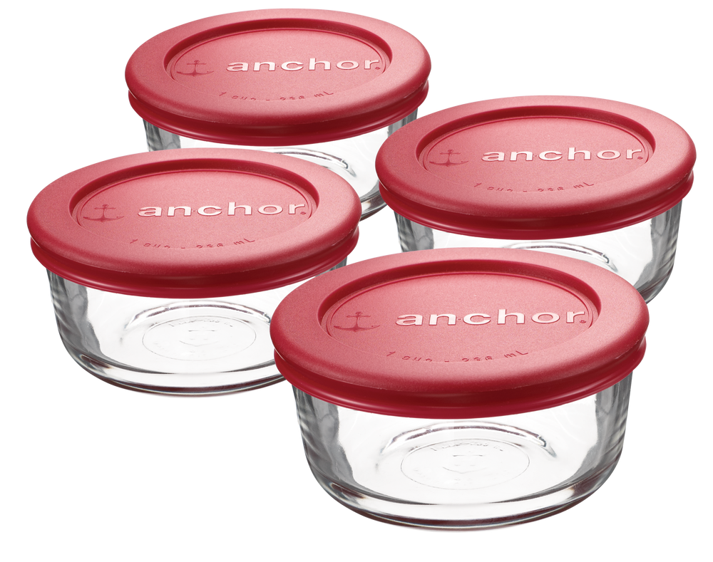 Anchor Hocking Glass Storage Container Set, 4pc x 1Cup Canadian Tire