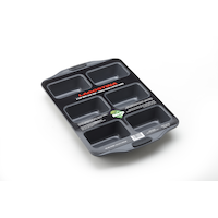 Lagonista Non-Stick Mini Loaf Pan, 6-Cavity Front_Angled_Right