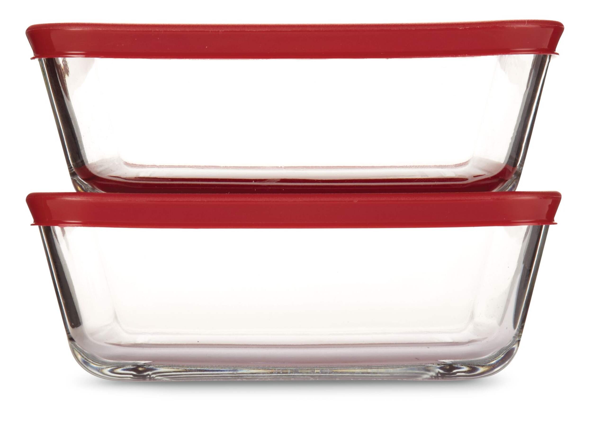 Anchor Hocking Glass Sandwich Container and Lid Set, Dishwasher-Safe, 2 Count Front_Flat