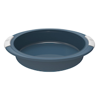 Vida by PADERNO Reinforced Silicone Round Cake Pan, Blue Front_Elevated