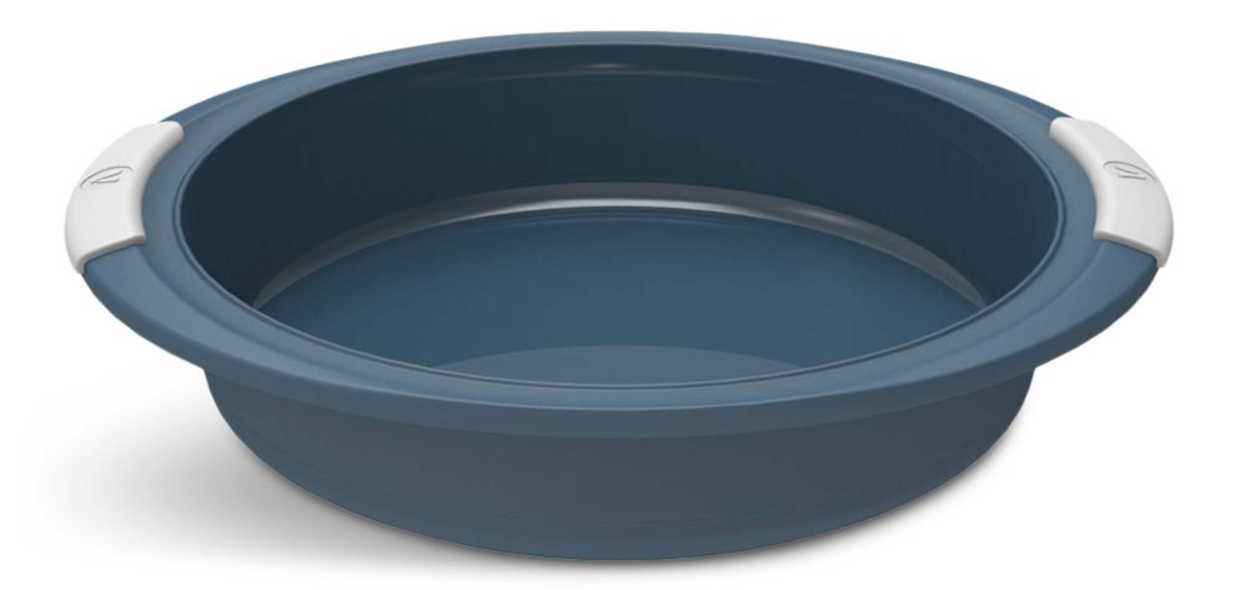 Vida by PADERNO Reinforced Silicone Round Cake Pan, Blue Front_Elevated