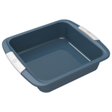 Vida by PADERNO Reinforced Silicone Square Cake Pan, Blue Front_Three_Fourths_Angled_Right