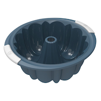 Vida by PADERNO Reinforced Silicone Fluted Cake Pan, Blue