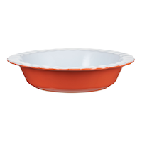 Vida by PADERNO Pie Ceramic Baking Dish, Orange Front_Elevated