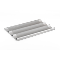 Paderno Professional Non-Stick Baguette Pan, Champagne Front_Three_Fourths_Angled_Left