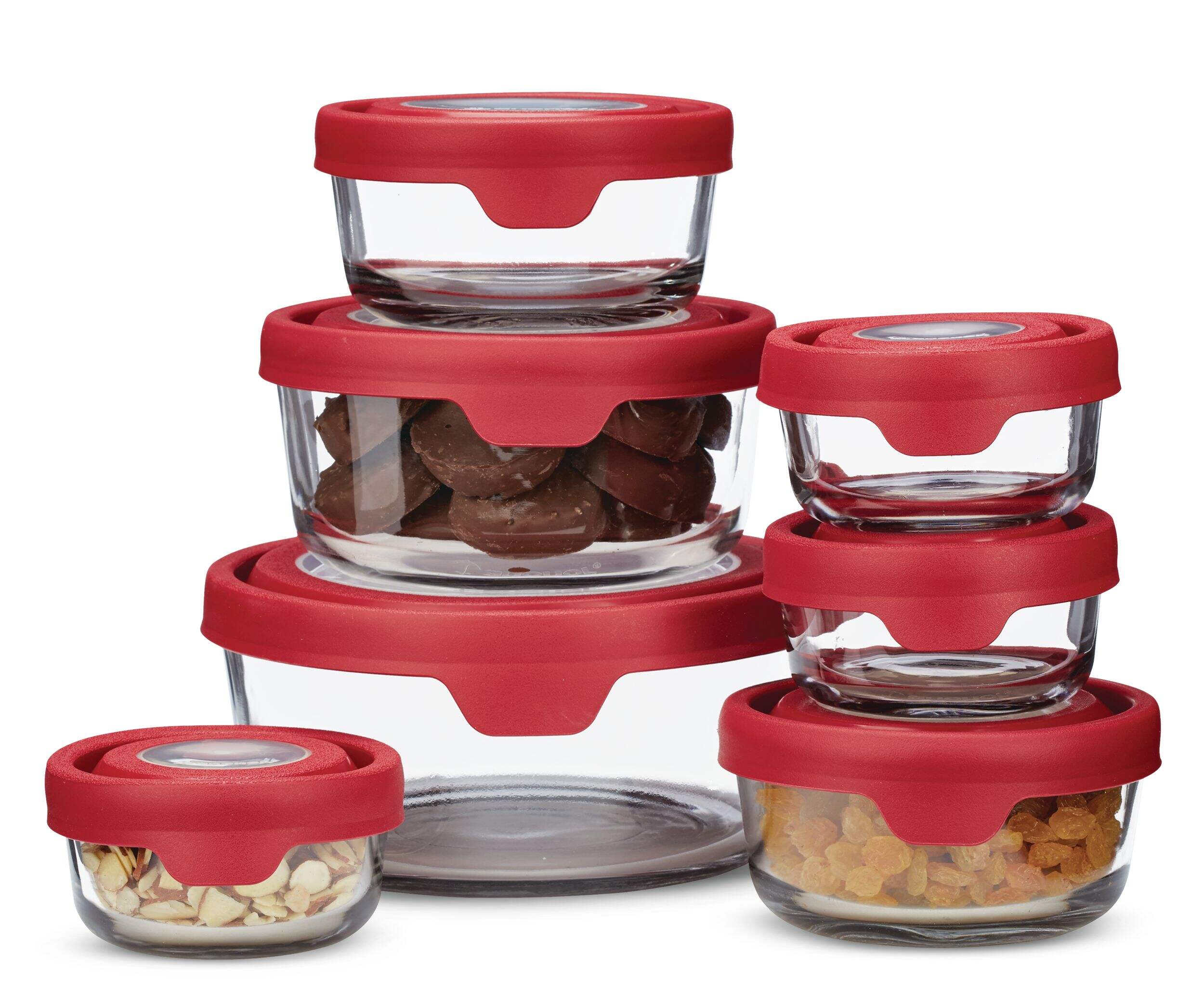 Anchor Hocking Premium True Seal Storage Set, Assorted Sizes, 7 Count Front_Elevated