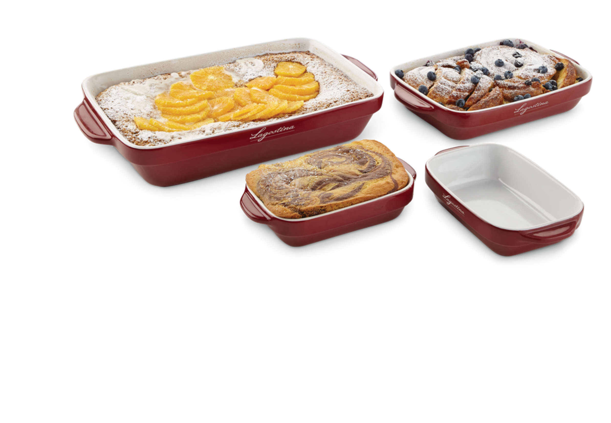 Lagostina Ceramic Bakeware Set, Red, Assorted Sizes, 4pc Canadian Tire