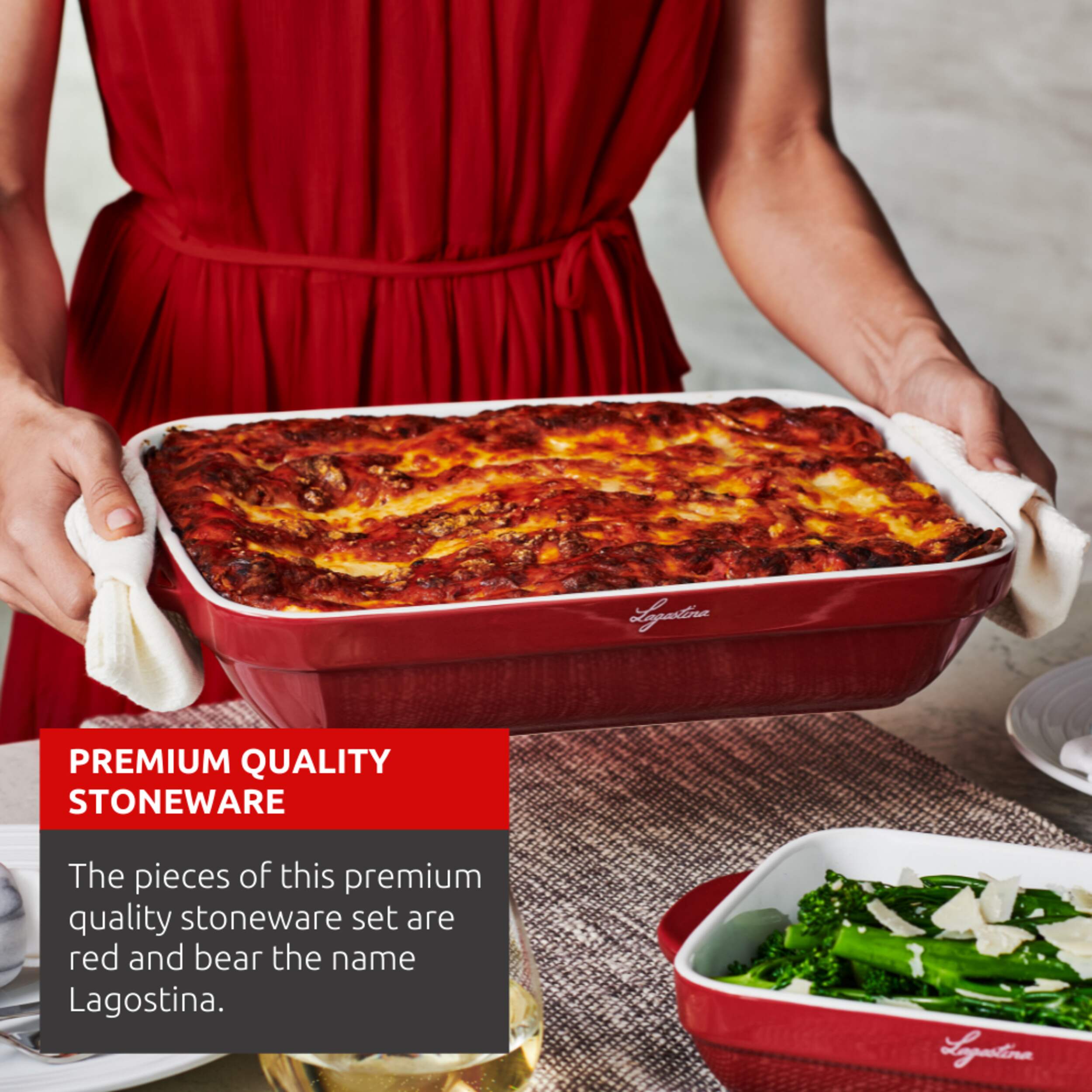 Lagostina Ceramic Bakeware Set, Red, Assorted Sizes, 4pc Canadian Tire