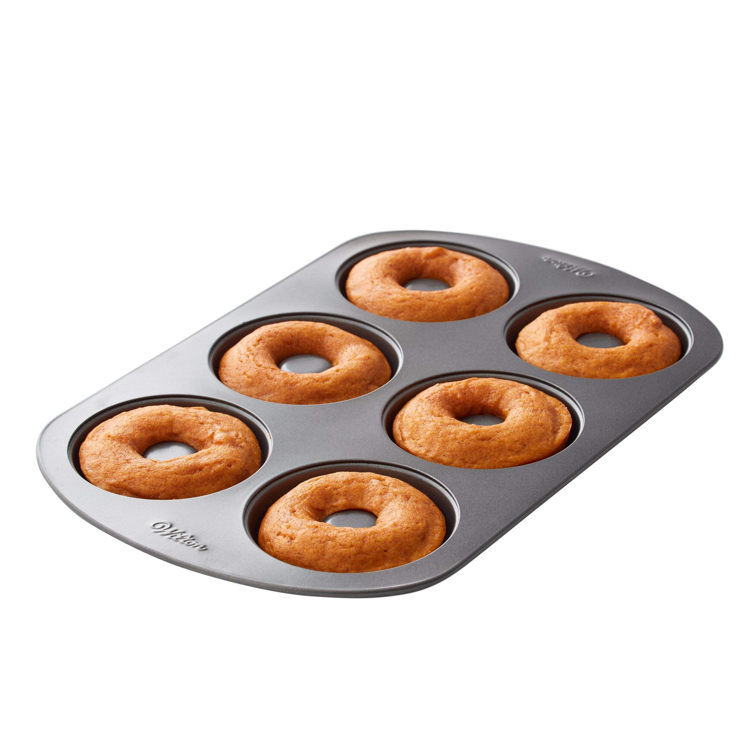 Wilton Gourmet Choice Non-Stick Donut Pan, 6-Cup Front_Angled_Right
