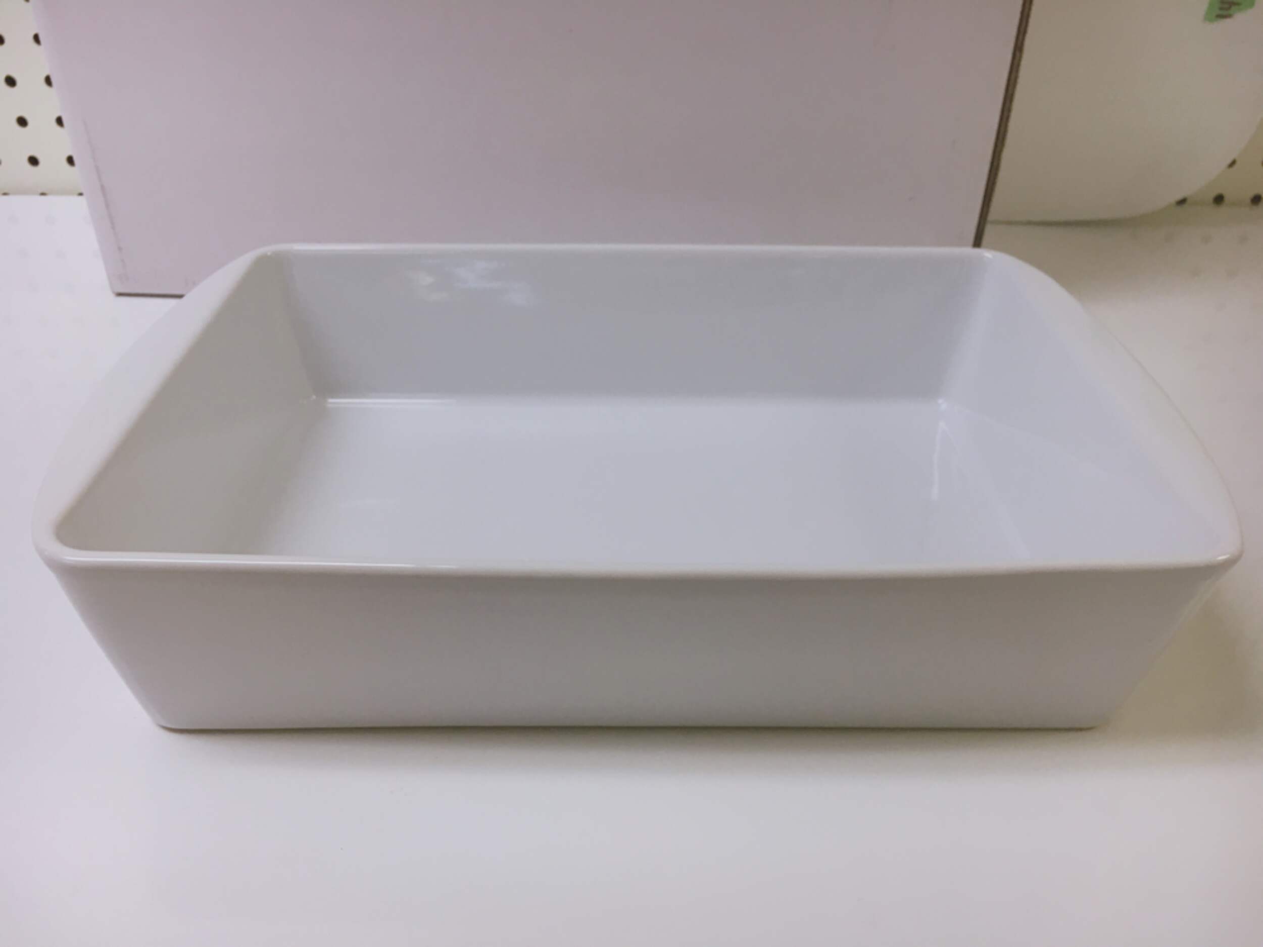 Plat de cuisson en céramique MASTER Chef, blanc, 9 x 14&nbsp;po Front_Elevated