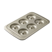 PADERNO Professional Non-Stick Donut Pan, 6-Cup Front_Three_Fourths_Angled_Right
