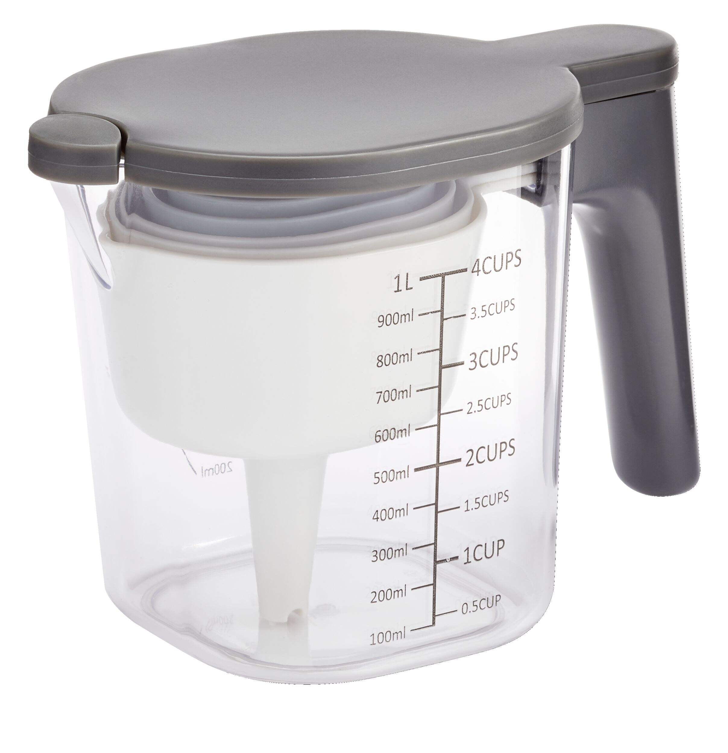 MASTER Chef Plastic Stackable Measuring Cup Set, 10-pc Front_Three_Fourths_Angled_Left