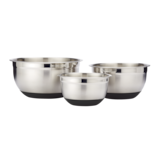 MASTER Chef Stainless Steel Mixing Bowl Set with Non-Slip Bottom, Assorted Sizes, 3-pc Front_Elevated