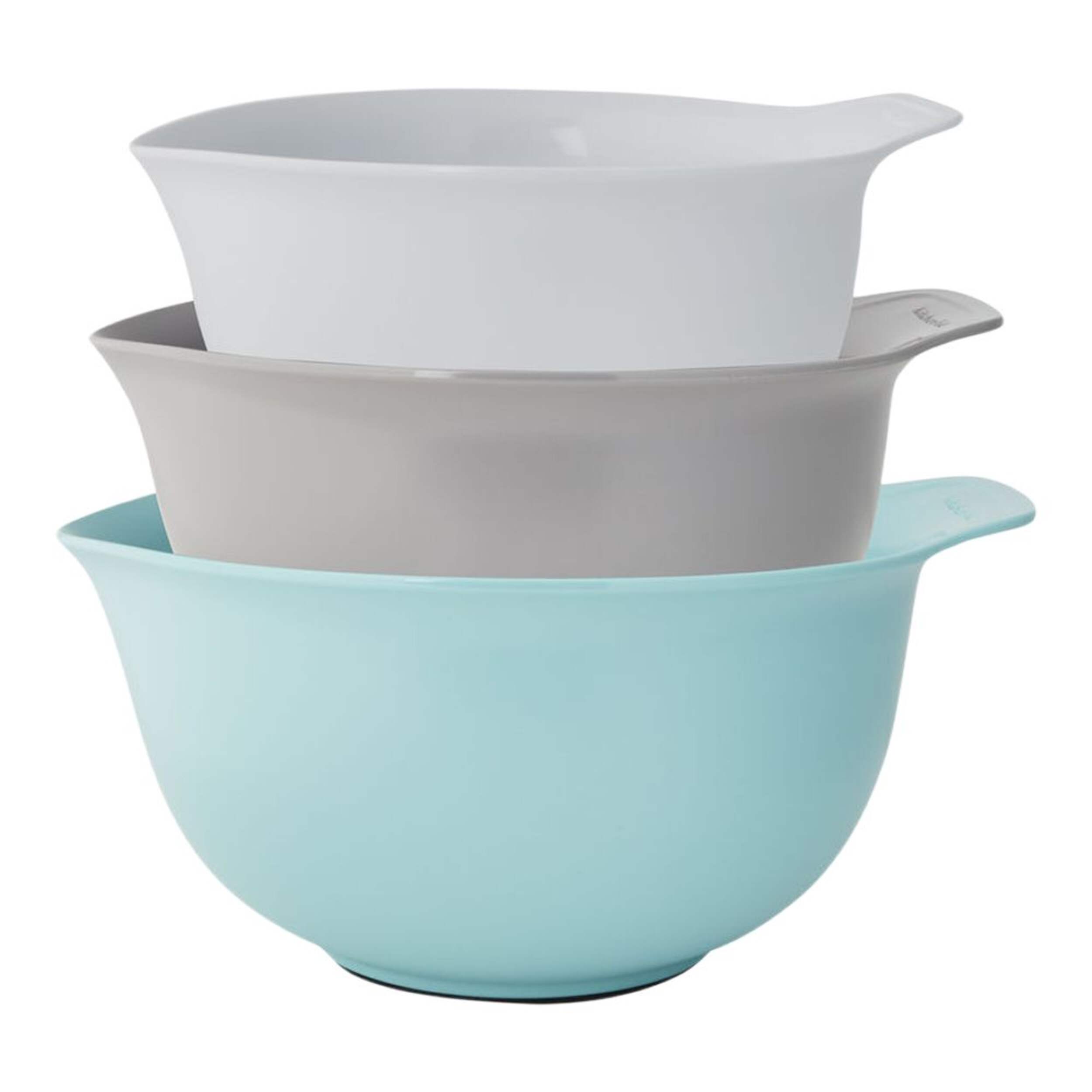 KitchenAid Plastic Mixing Bowl Set with Non-Slip Base, Assorted Sizes, 3-pc Front_Elevated