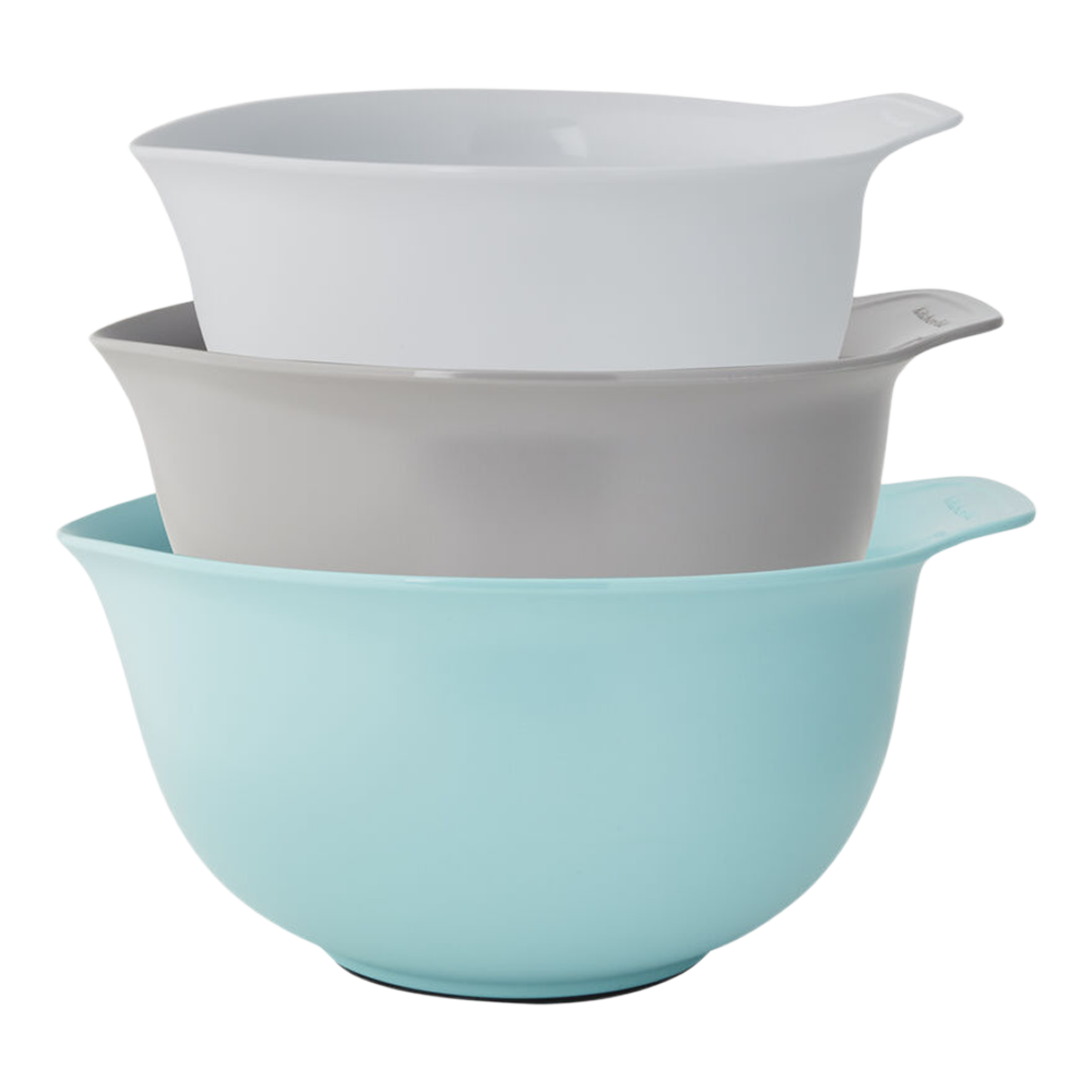 KitchenAid Plastic Mixing Bowl Set with Non-Slip Base, Assorted Sizes, 3-pc Front_Elevated