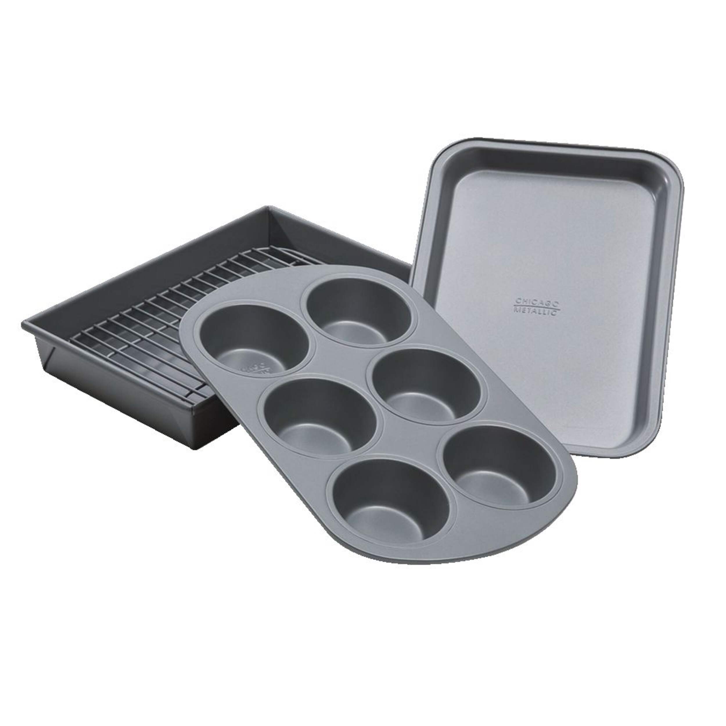 Non-Stick Toaster Oven Bakeware Set, 4-pc Composite_or_Mixed