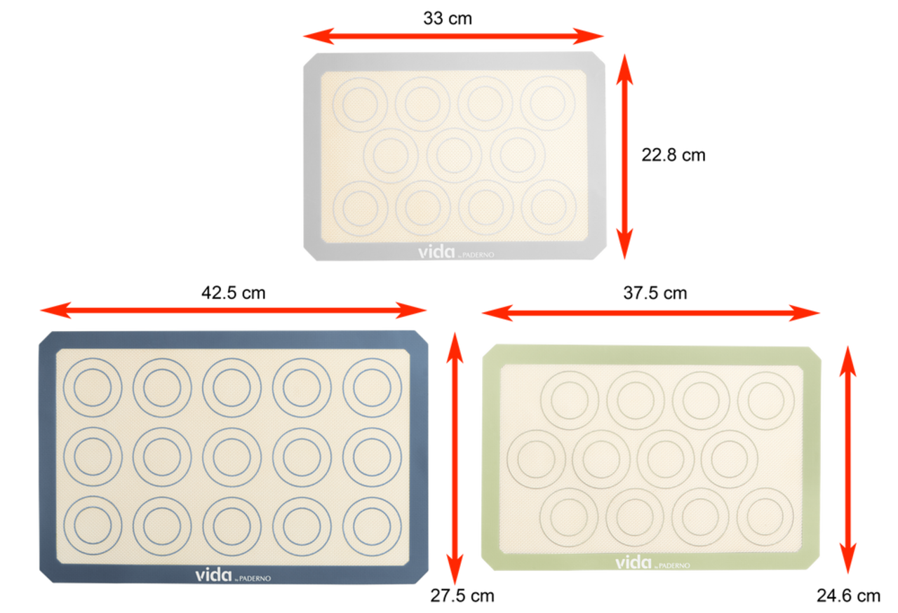 3-Piece Silicone Baking Mat Set – Vida by PADERNO