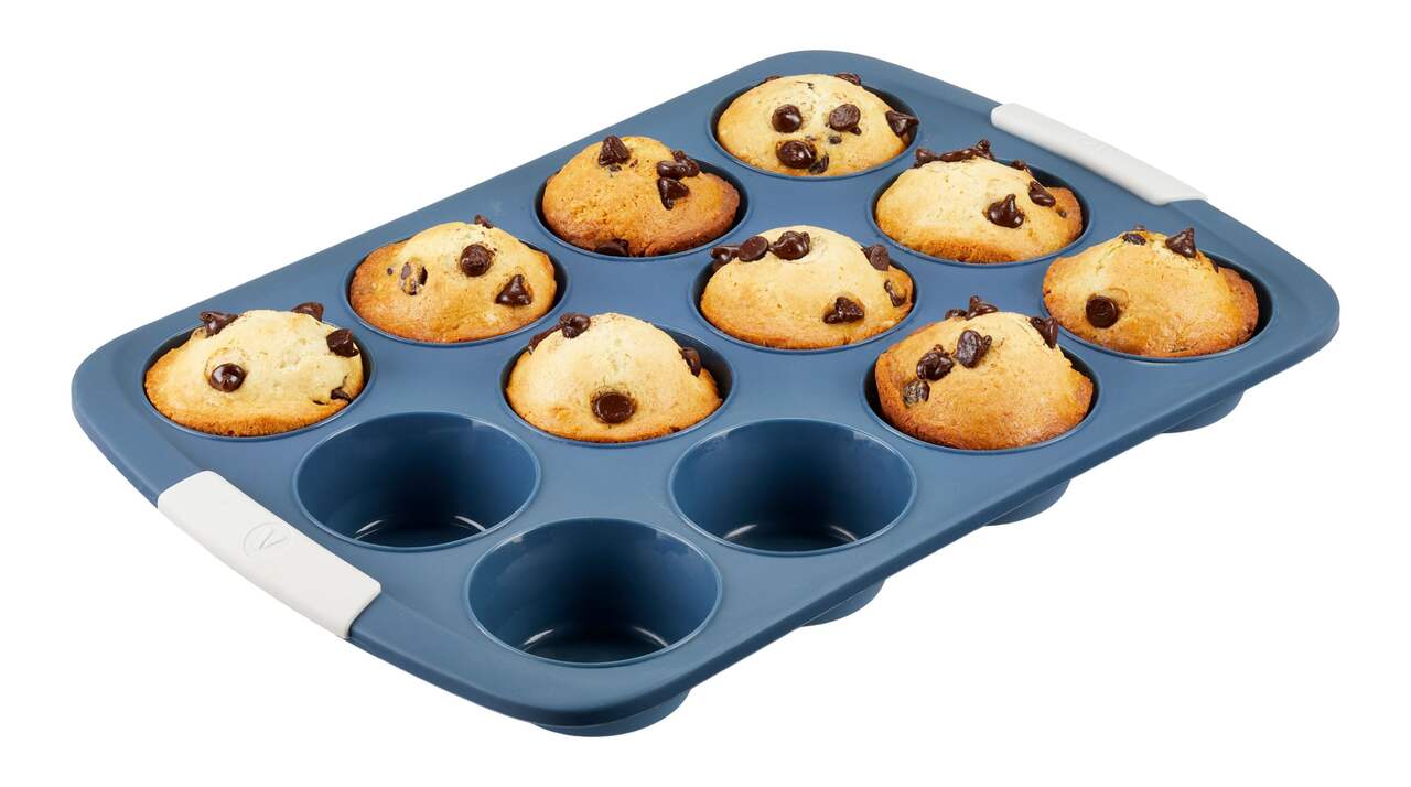 Ens. 12 moules à muffin en silicone - Cuisine pratique - CADEAUX -   - Livres + cadeaux + jeux