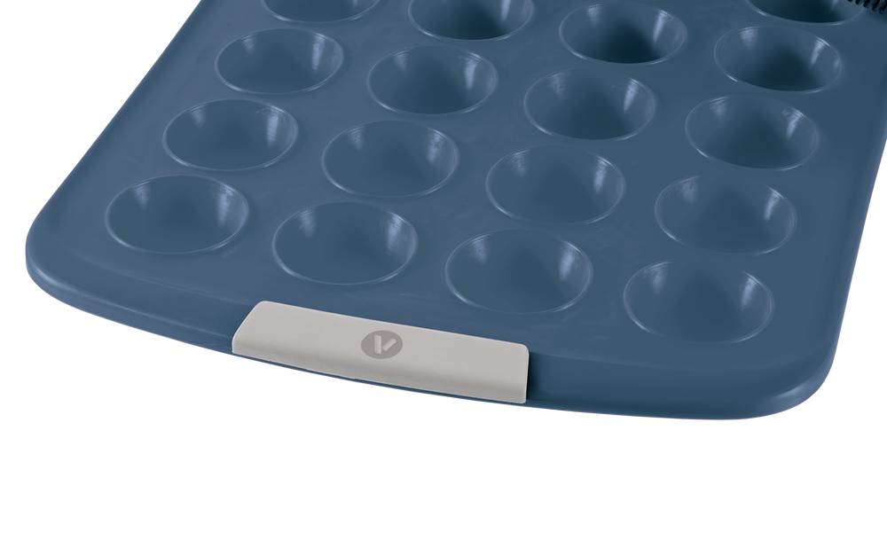 Nonstick Silicone Mini Muffin And Cupcake Pan, 24 Cup Dishwasher Safe