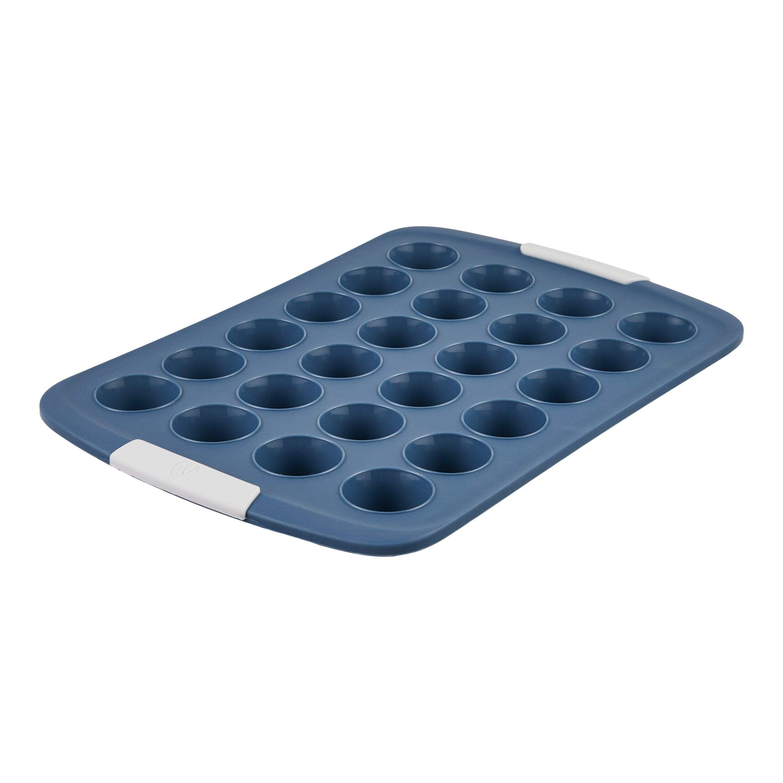 Vida by PADERNO Silicone Non-Stick Mini Muffin Pan, 24-Cup Front_Three_Fourths_Angled_Right