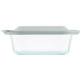 Plat de cuisson profond à tout faire en Pyrex carré, du four à la table, allant au congélateur et au lave-vaisselle, 8 po par 8 po Front_Flat