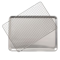 Nordic Ware Naturals® Aluminum Half-Sheet with Oven-Safe Nonstick Grid, 2-pc Composite_or_Mixed