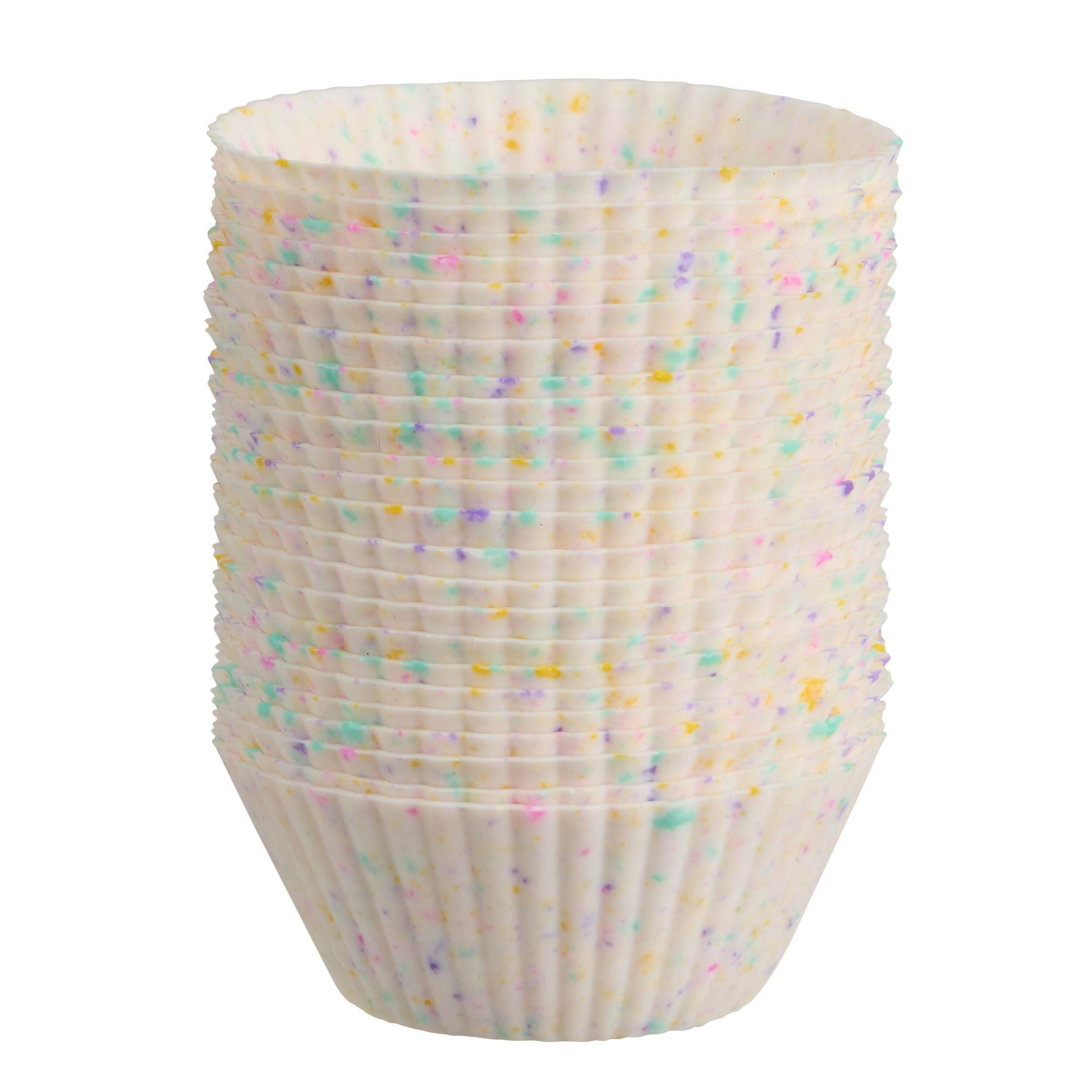 Trudeau Granite Heat-Resistant Silicone Mini Muffin Cups, 24-Cup Front_Elevated