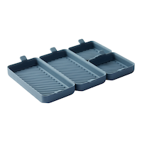 Master Chef Non-Stick Silicone Baking Tray Dividers, Blue, 4-pc Front_Angled_Right